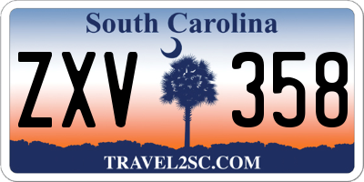SC license plate ZXV358