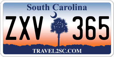 SC license plate ZXV365