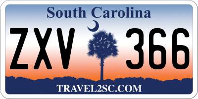 SC license plate ZXV366