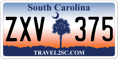 SC license plate ZXV375