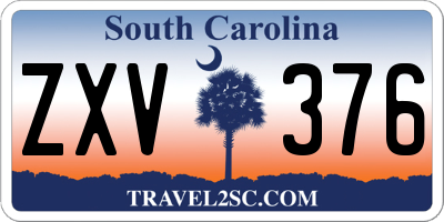 SC license plate ZXV376