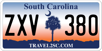 SC license plate ZXV380