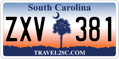 SC license plate ZXV381