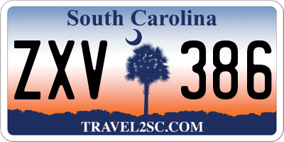 SC license plate ZXV386