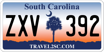 SC license plate ZXV392