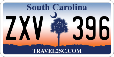 SC license plate ZXV396