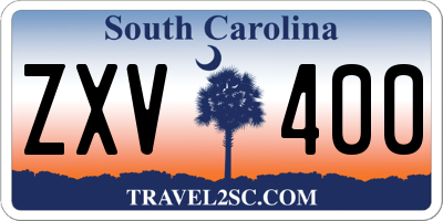 SC license plate ZXV400
