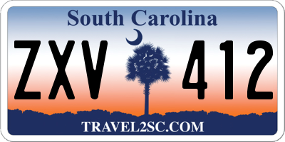 SC license plate ZXV412