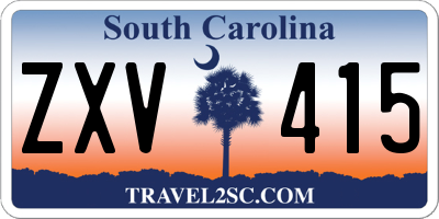 SC license plate ZXV415
