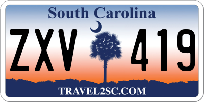 SC license plate ZXV419