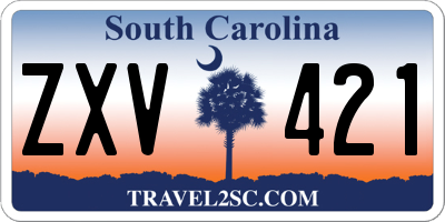 SC license plate ZXV421