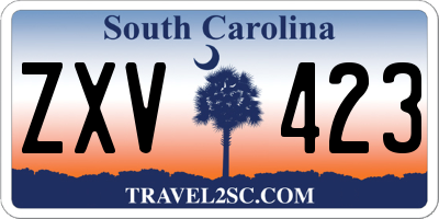 SC license plate ZXV423