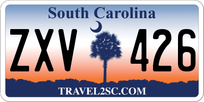 SC license plate ZXV426