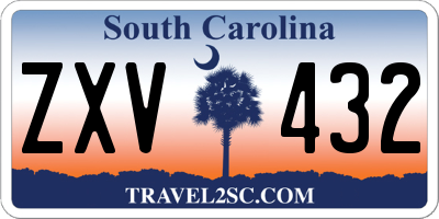 SC license plate ZXV432