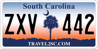 SC license plate ZXV442