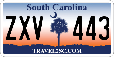 SC license plate ZXV443