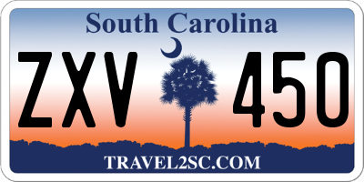 SC license plate ZXV450