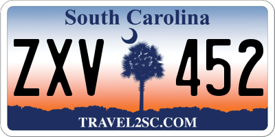 SC license plate ZXV452