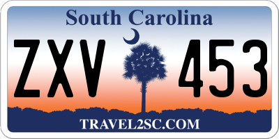SC license plate ZXV453