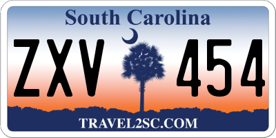 SC license plate ZXV454