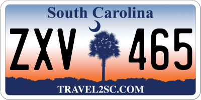 SC license plate ZXV465