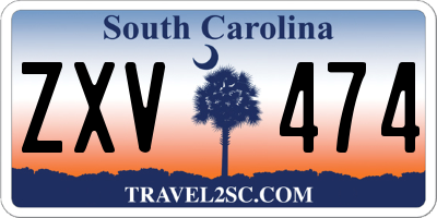 SC license plate ZXV474