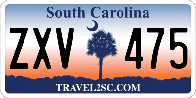 SC license plate ZXV475