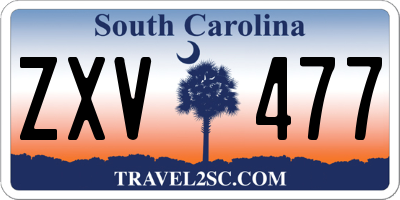 SC license plate ZXV477