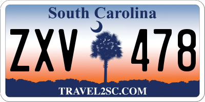 SC license plate ZXV478