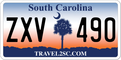SC license plate ZXV490