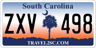 SC license plate ZXV498