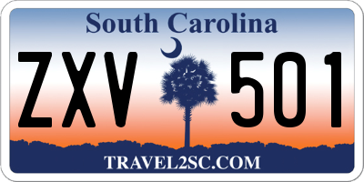 SC license plate ZXV501