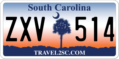 SC license plate ZXV514