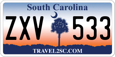 SC license plate ZXV533