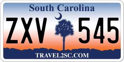 SC license plate ZXV545