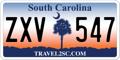 SC license plate ZXV547