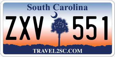 SC license plate ZXV551