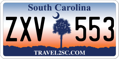 SC license plate ZXV553