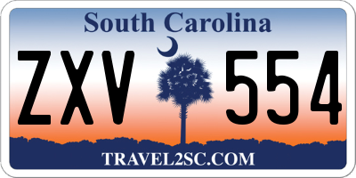 SC license plate ZXV554
