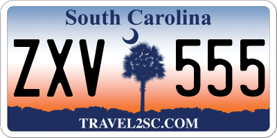 SC license plate ZXV555