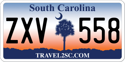 SC license plate ZXV558