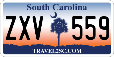 SC license plate ZXV559