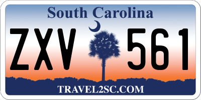 SC license plate ZXV561