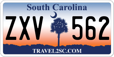 SC license plate ZXV562