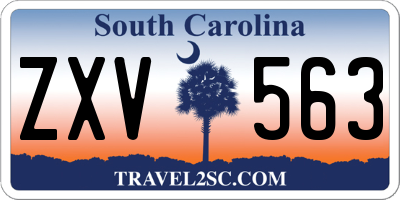SC license plate ZXV563