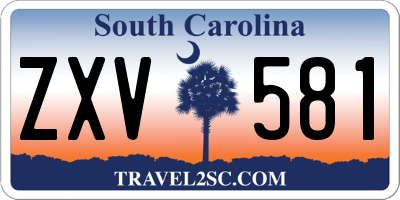 SC license plate ZXV581