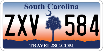 SC license plate ZXV584