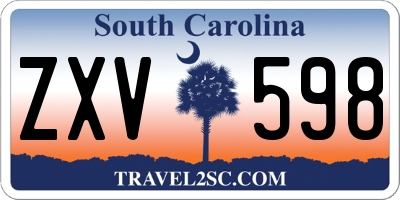 SC license plate ZXV598