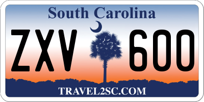 SC license plate ZXV600