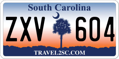 SC license plate ZXV604